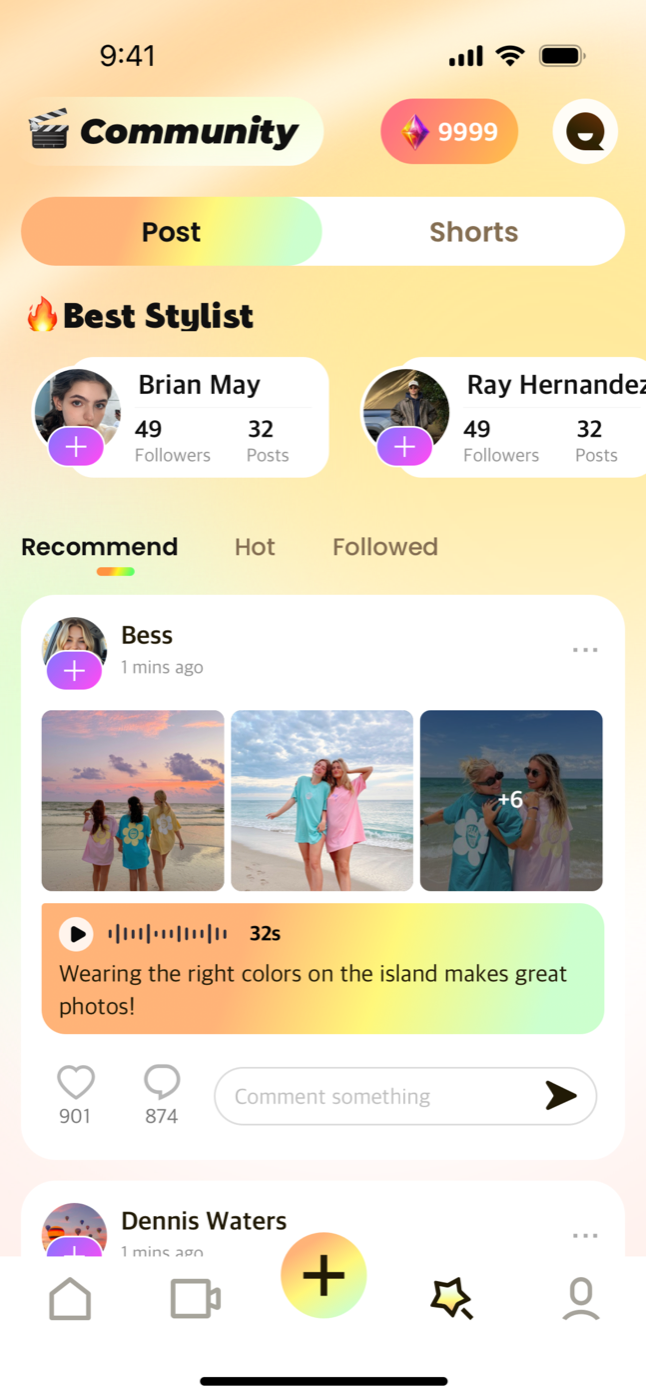 Community feed screen