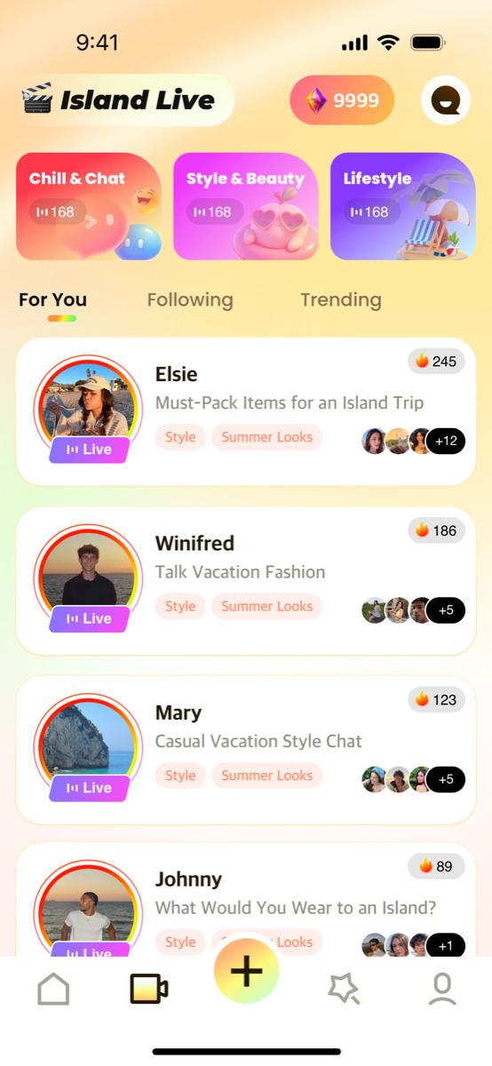 Island Live screen